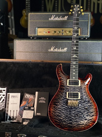 PRS Limited Edition Custom 24 10 top Quilted Charcoal Cherry Burst